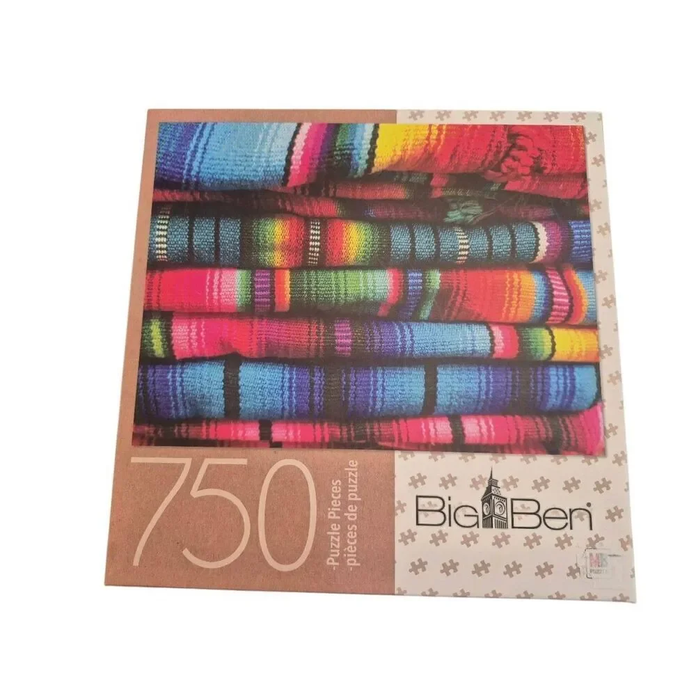 Big Ben Mayan Style Milton Bradley 750 pc Jigsaw Puzzle
